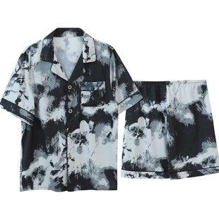 睡衣男夏季冰丝男款夏款套装丝绸薄款男生短袖短裤家居服2026新款