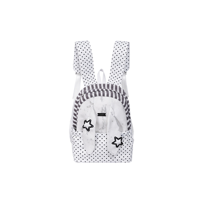 rebirth野生设定兔耳朵双肩包2026春上课拼接风可爱包包斜挎书包