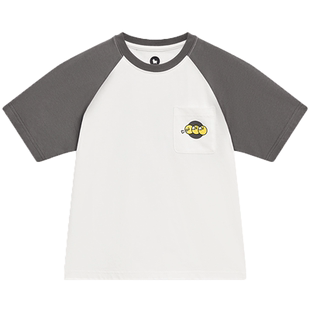 【云朵棉】MQD童装男童夏季新款夏装卡通圆领短袖T恤儿童撞色清凉