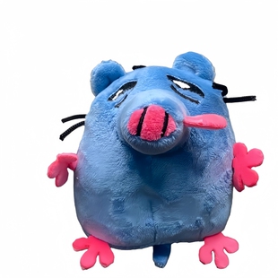 按压发声搞笑玩偶具挂件小妹妹还没睡啊抽象恶搞披萨老鼠毛绒礼物