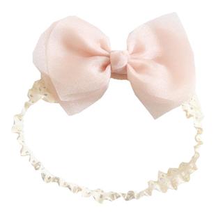 韩版夏季女宝宝蝴蝶结公主发饰婴幼儿超仙满月头花婴儿百天发带