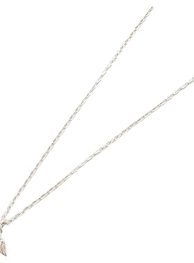 GMS爱神丘比特 轻奢小众爱心翅膀吊坠项链纯银镶嵌锆石锁骨链叠戴