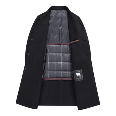 梦特娇男士羽绒双面羊毛呢