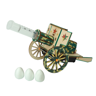 科技小制作DIY加农炮儿童手工拼装发明科学小实验国庆节礼物玩具