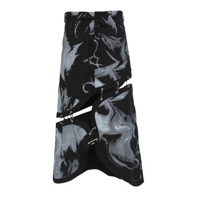 亚比半裙可拆卸不规则牛仔半身裙