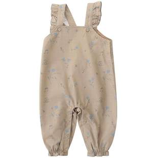 背带裤女宝宝纯棉小女童长裤春秋季儿童连身裤举重裤婴幼儿连体衣