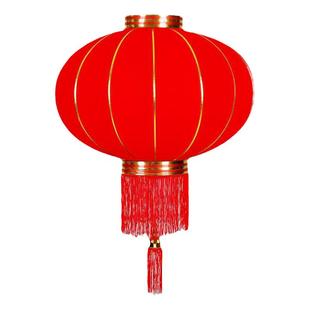 新年大红灯笼春节户外防水灯笼中国风装饰广告绸布植绒大门口挂饰