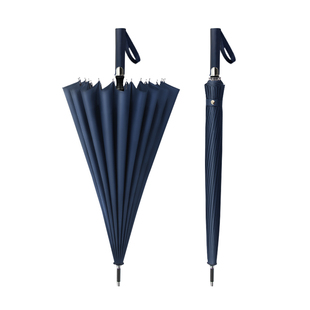 24骨自动雨伞男士长柄大号防风加大固厚暴雨家专用黑色定制直杆伞