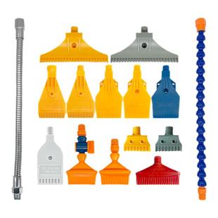 ABS塑料吹风喷嘴空气喷头机床万向冷却管风刀气刀F型多孔式吹气嘴