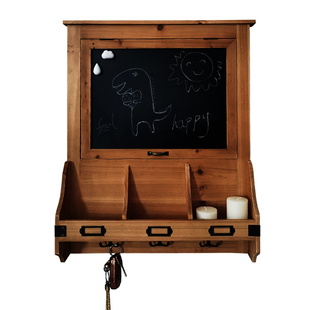 北欧复古电表箱遮挡黑板磁性电闸盒装饰置物架挂钩留言板钥匙收纳