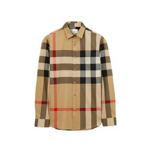 【24期免息】BURBERRY 男装 格纹棉质长袖衬衫 多色