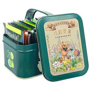 AHMAD TEA亚曼伦敦茶宴12风味组合办公室水果茶袋泡茶包铁罐12包