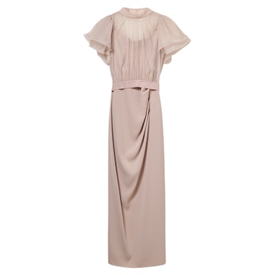 SNIDEL2026春夏新品淑女气质小飞袖雪纺吊带连衣裙SWFO261127