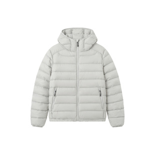 it b+ab 2026冬季新款浅灰色羽绒服女连帽短款简约氛围感保暖外套