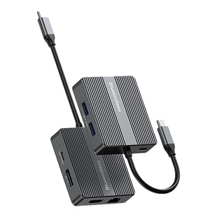 蓝硕七合一typec拓展坞转hdmi带网口USB3.2供电手机平板iPad笔记本扩展坞适用于macbook小米苹果联想转换器