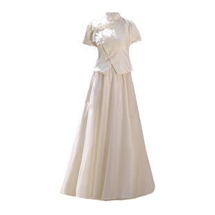 伴娘服中式旗袍2026新款夏季大码显瘦秀禾伴娘裙姐妹团结婚礼服女