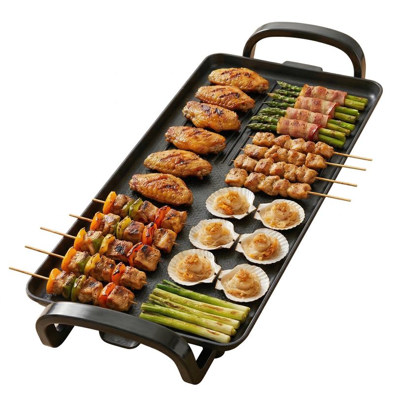 AUX/奥克斯烤肉盘电烤盘家用无烟烧烤电烧烤炉烤肉锅特大号烤肉机