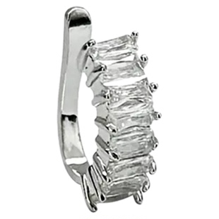 镶钻锆石耳骨夹单只无耳洞耳饰男款铜合金欧美小众个性防过敏耳夹