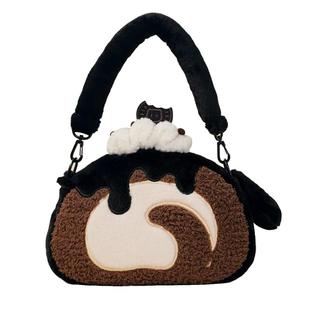 设绘人SOFDOLL原创猫卷包lolita猫咪手提包可爱毛绒斜跨包瑞士卷