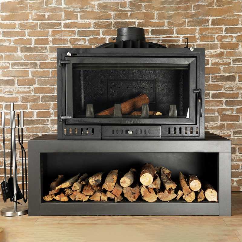 真火燃木家用取暖器现代欧式铸铁嵌入烧木柴炉芯自建民宿别墅壁炉