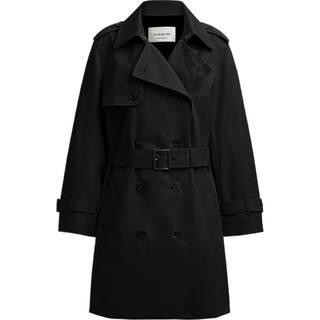 COACH/蔻驰奥莱女士中长款复古棕色风衣设计感高级感休闲宽松外套