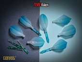 CUESOUL Q獸专业比赛AK4旋转蓝色渐变尾翼AK7弹簧镖杆标杆飞镖叶