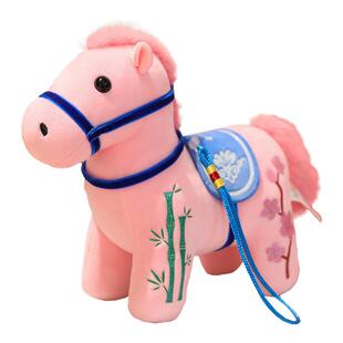 国潮青梅竹马小马挂件毛绒玩具马年吉祥物公仔钥匙扣礼物中国风