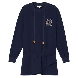 PSALTER诗篇学院风休闲直身A摆卫衣式羊毛连衣裙2025冬款