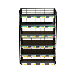 超市货架 收银台小货架 背板式口香糖层板加厚置物零食陈列架