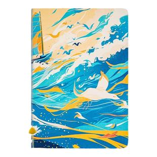 A6手账本内页20*12适配19*10.5绑绳活页内芯牛皮纸替芯空白点阵横线方格日志月计划周计划笔记本子学生日记本