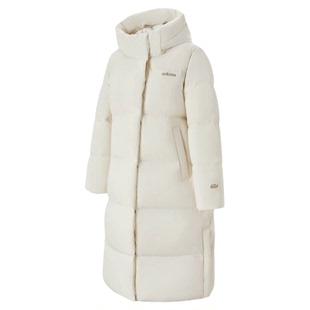 adidas阿迪达斯长款过膝羽绒服女官方新款加厚保暖鸭绒上衣KC2166