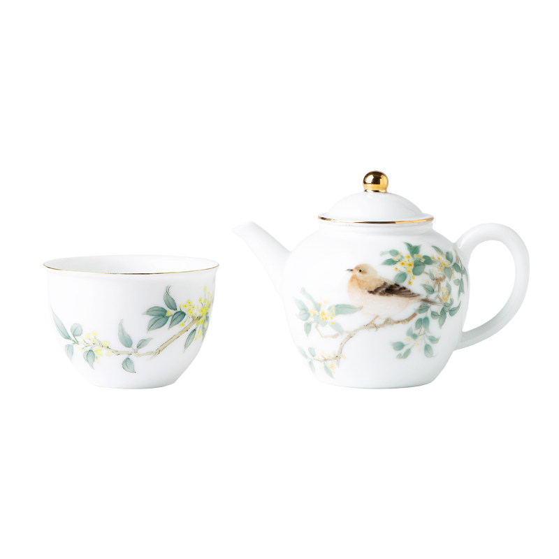 红官窑茶具非遗手绘茶壶茶杯