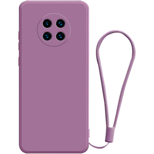 适用于红米note95g手机壳防摔新款note9pro液态硅胶4g女樱花紫手绳保护套简约纯色情侣款2024新色超薄软外壳