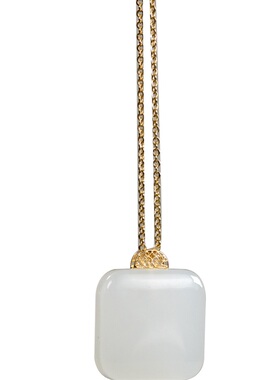 无事牌和田玉项链吊坠玉坠配饰女