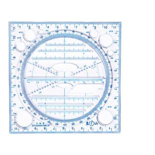 今日特价5折 多功能尺子快速画圆几何图形绘图尺测量手抄报手账设计画图模板神器高中生初中生三角直尺惠山尺