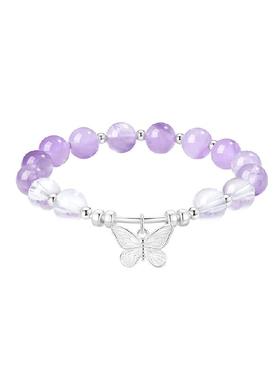 中国黄金白水晶手串上岸好运