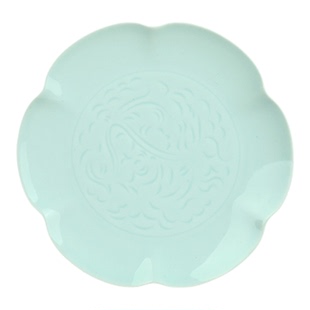 中式酒店饭店影青瓷餐具摆台套装三件套碗骨碟小勺仿宋创意餐具