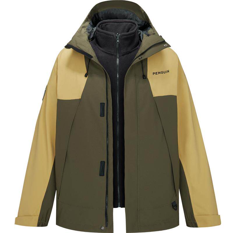 明星同款三合一骆驼冲锋衣登山服