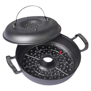 加厚铸铁红薯锅家用烤地瓜锅土豆玉米机生铁烤锅烤红薯神器烧烤锅