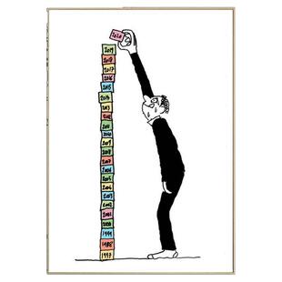 jeanjullien让朱利安卡通童趣简约人物挂画工作室民宿个性装饰画