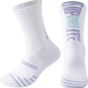 SUPER ELITE 美式渐变色字母篮球袜子男中筒毛巾底长筒精英袜实战