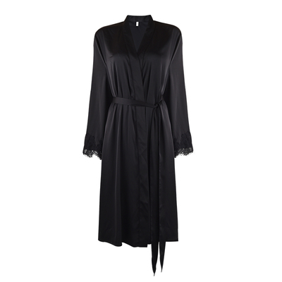 MYBODY高级感丝滑缎面法式睡袍女