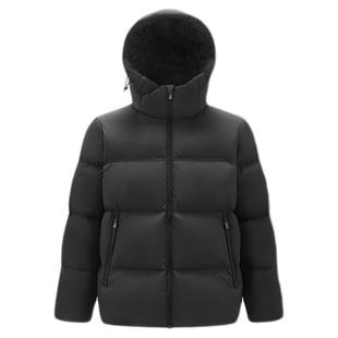 轻松羽绒森马羽绒服男女装三防外套情侣冬装25新款连帽上衣抗静电