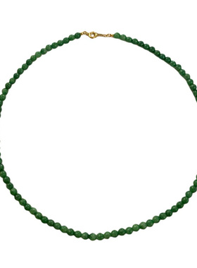 轻奢小众锁骨链短款项链绿色