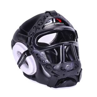 BN面罩拳击散打护头套全防护男女格斗跆拳道儿童比赛搏击头盔护具