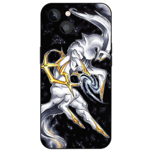 阿尔宙斯宝可梦神奇宝贝插画手机壳适用iPhone16全包11/12/13防摔XS液态硅胶14磨砂SE苹果15ProMax玻璃保护套