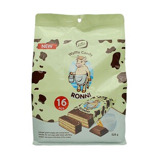 俄罗斯进口康吉大牛威化饼干大奶牛巧克力网红休闲零食下午茶528g