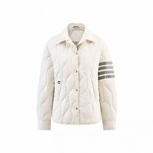 【赠退货宝】TUMA TB四道杠保暖羽绒服女白鸭绒宽松加厚外套大衣