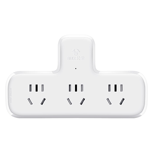 公牛插头转换器扩展无线三口转两口三变二孔澳洲旅游转换红牛插座