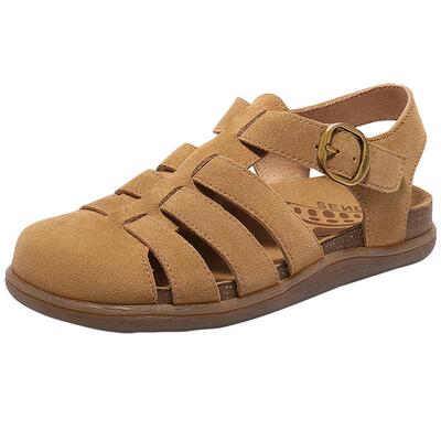 森达南瓜麻薯勃肯凉鞋女夏新商场同款罗马猪笼包头凉鞋4RN32